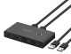 Switch przecznik KVM USB 2x4 UGREEN USB 3.0 - czarny (30768B)